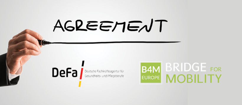 Bridge4Mobility y la agencia alemana especializada en profesiones sanitarias (DeFa) firman un acuerdo
